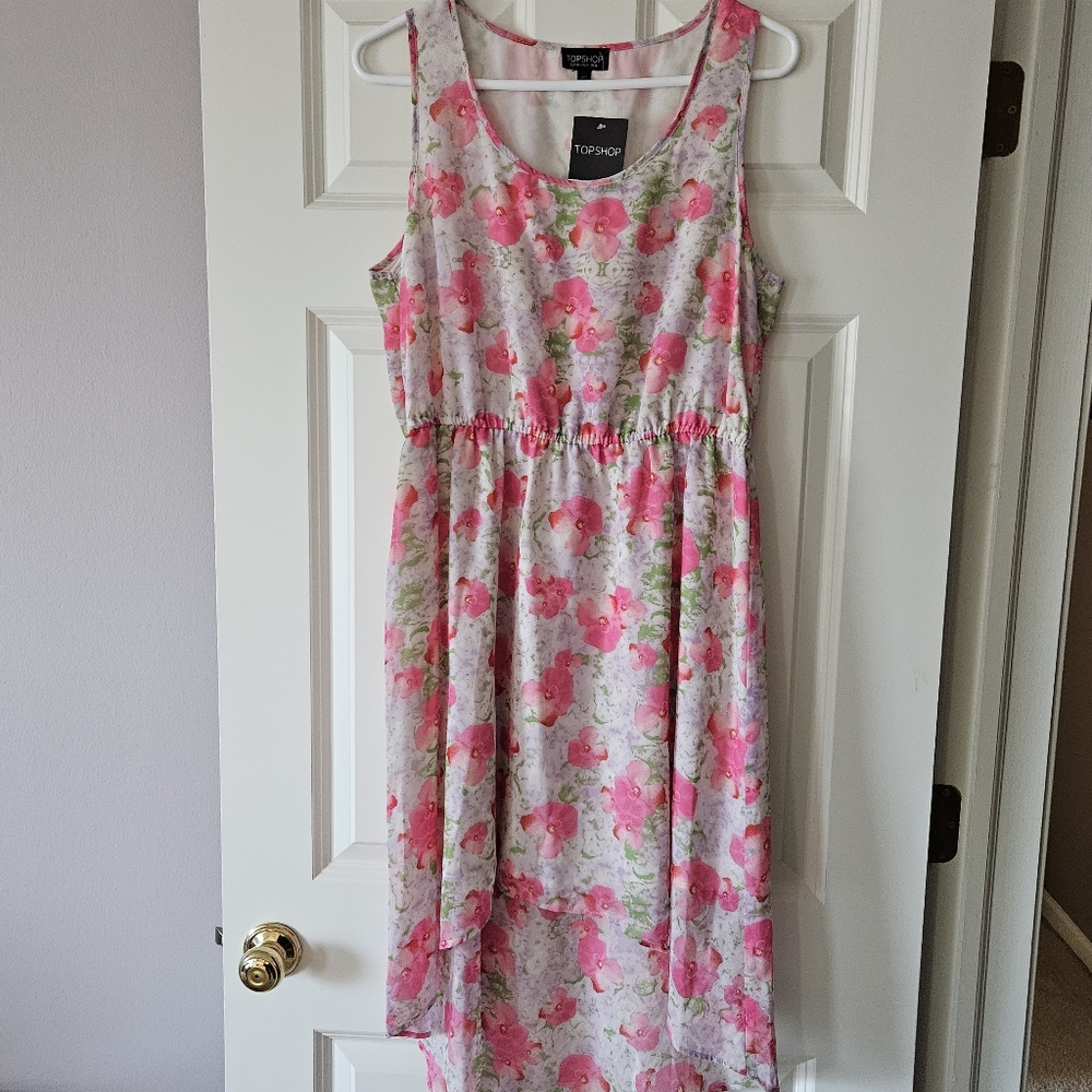 NWT Topshop Sleeveless Floral Dress Size 12